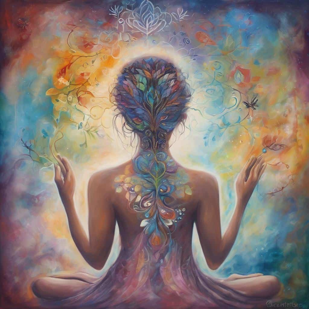 Ομορφιά και εσωτερική γαλήνη σε μια ζωγραφιά αλλαγής και αυτοβελτίωσης.